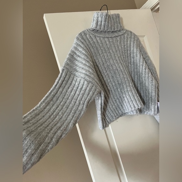 NWT Topshop Cozy Gray Turtleneck Sweater Long Sleeve Varied Sizes - Picture 12 of 16